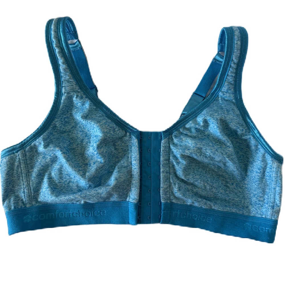 Comfortchoice Bra. Front Hook. Teal Sports Bra Look Size 42 B Gently Used